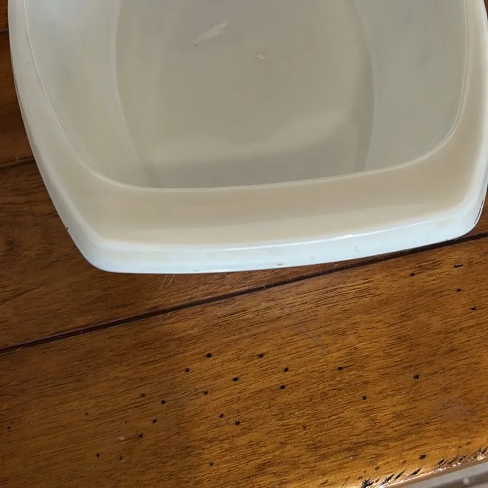 Pyrex Rectangular Casserole Golden Honeysuckle without Lid #035 2 1/2 Qt